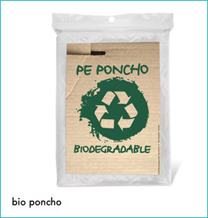 poncho bedrukken - voorbeeld: bio poncho