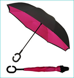 inside-out paraplu bedrukken - voorbeeld: inside-out paraplu roze