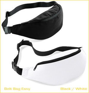 heuptassen bedrukken - voorbeeld: belt bag easy black white