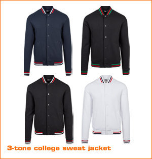 3 tone college jacket kleuren