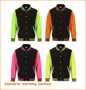 electric varsity jacket kleuren